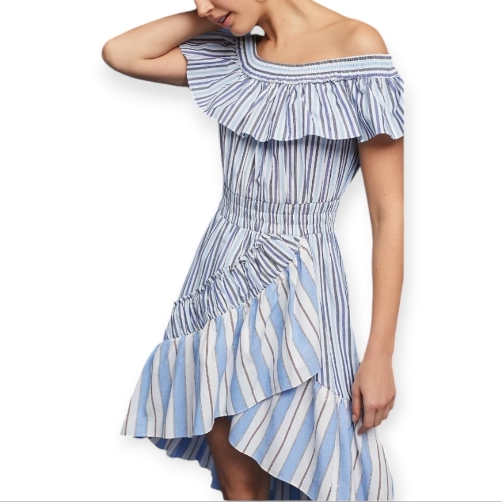 Anthropologie MISA Los Angeles Riley off the shoulder dress sz M - Picture 2 of 8